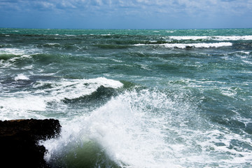 Storm on the Mediterranean coast in southern Spain