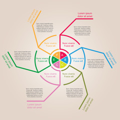 Obraz premium flat devices with infographic elements EPS10. 