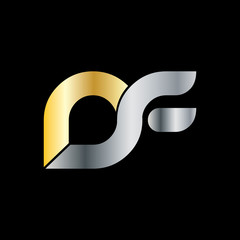 Initial Letter DF NF Rounded Lowercase Logo