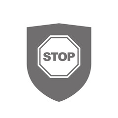 Isolated shield with  a stop signal