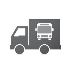 Isolated truck with  a bus icon