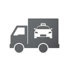 Isolated truck with  a taxi icon