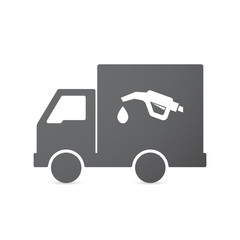 Isolated truck with  a gas hose icon