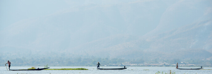 Fishermen in Inle Lake, Shan State, Myanmar