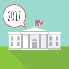 The White House with  a 2017 year  number icon