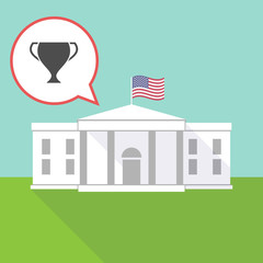The White House with  an award cup