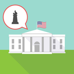 The White House with a bishop    chess figure
