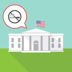 Obraz premium The White House with a no smoking sign