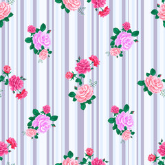 rose pattern stripes-01
