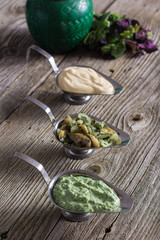 Different homemade sauce