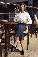  Slim fantastic female wearing business style clothing