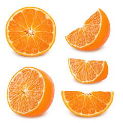 Mandarin set isolated on a white background