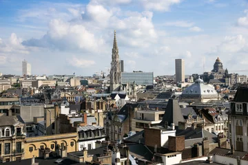 Foto op Plexiglas Brussel Skyline uitzicht op de stad Brussel in België