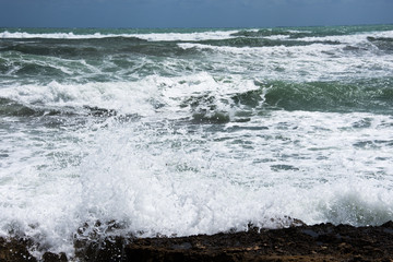 Fototapeta premium Storm on the Mediterranean coast in southern Spain