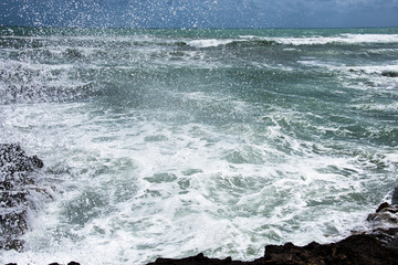 Storm on the Mediterranean coast in southern Spain