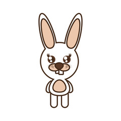 cute rabbit toy kawaii image vector illustration eps 10