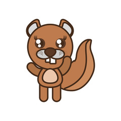 Obraz na płótnie Canvas cute beaver toy kawaii image vector illustration eps 10