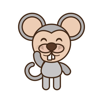 mouse baby animal funny image vector illustration eps 10
