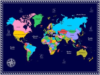 Fototapeta na wymiar the world map