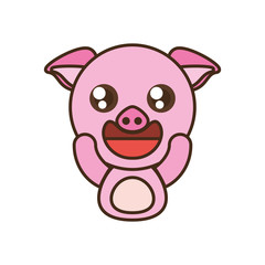 pig baby animal kawaii design vector illustration eps 10