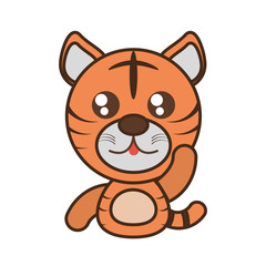 tiger baby animal kawaii design vector illustration eps 10