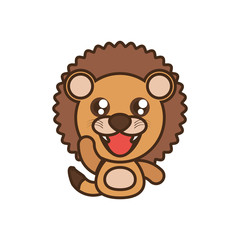 lion baby animal kawaii design vector illustration eps 10