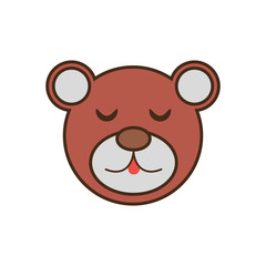 Naklejka premium bear cute face kawaii style vector illustration eps 10