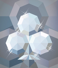 Diamond clubs poker wallpaper, vector illustration