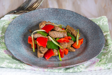 Beef stir fry