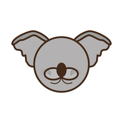 face koala cartoon animal vector illustration eps 10