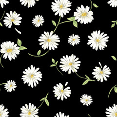 Pretty daisy seamless background