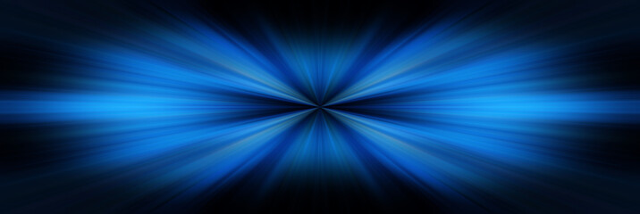 Fototapeta Esplosione di luce blu su sfondo nero obraz