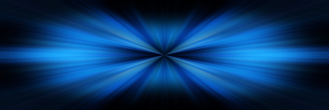 Esplosione di luce blu su sfondo nero