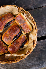 homemade marmalade scones on the basket