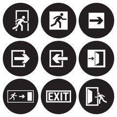 Exit icons set