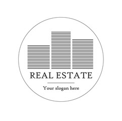 Real estate logo on the white background