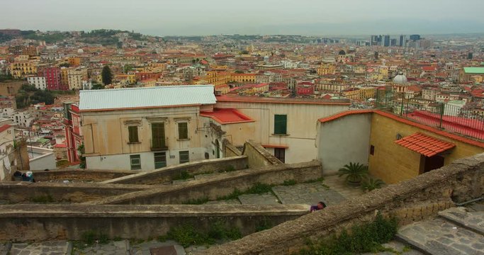 Time lapse of the vast skyline in Naples, Italy.