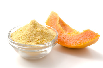 Papaya und Papayafruchtpulver