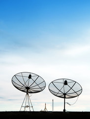 Satellite dish after the Sun