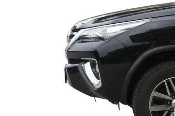 Front split car on a white scene.