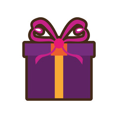 gift box present isolated icon vector illustration design