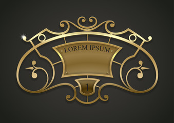 Vintage gold vignette