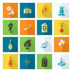 Happy Birthday Icons Set