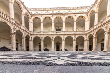 Fototapeta na wymiar Palazzo Università Catania (Sicily), cloister. Via Etnea