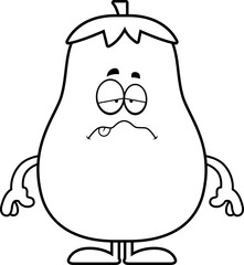 Sick Cartoon Eggplant