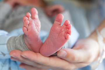 Newborn baby feet