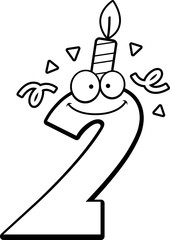 Cartoon Number Two Birthday