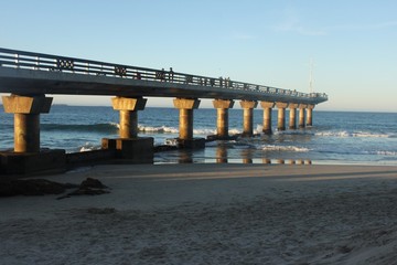 Fototapeta na wymiar shark rock pier in the ocean