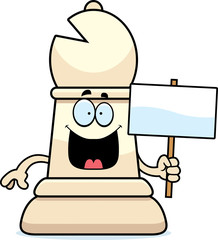 Cartoon Chess Bishop Sign