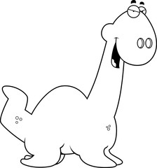 Sly Cartoon Plesiosaur